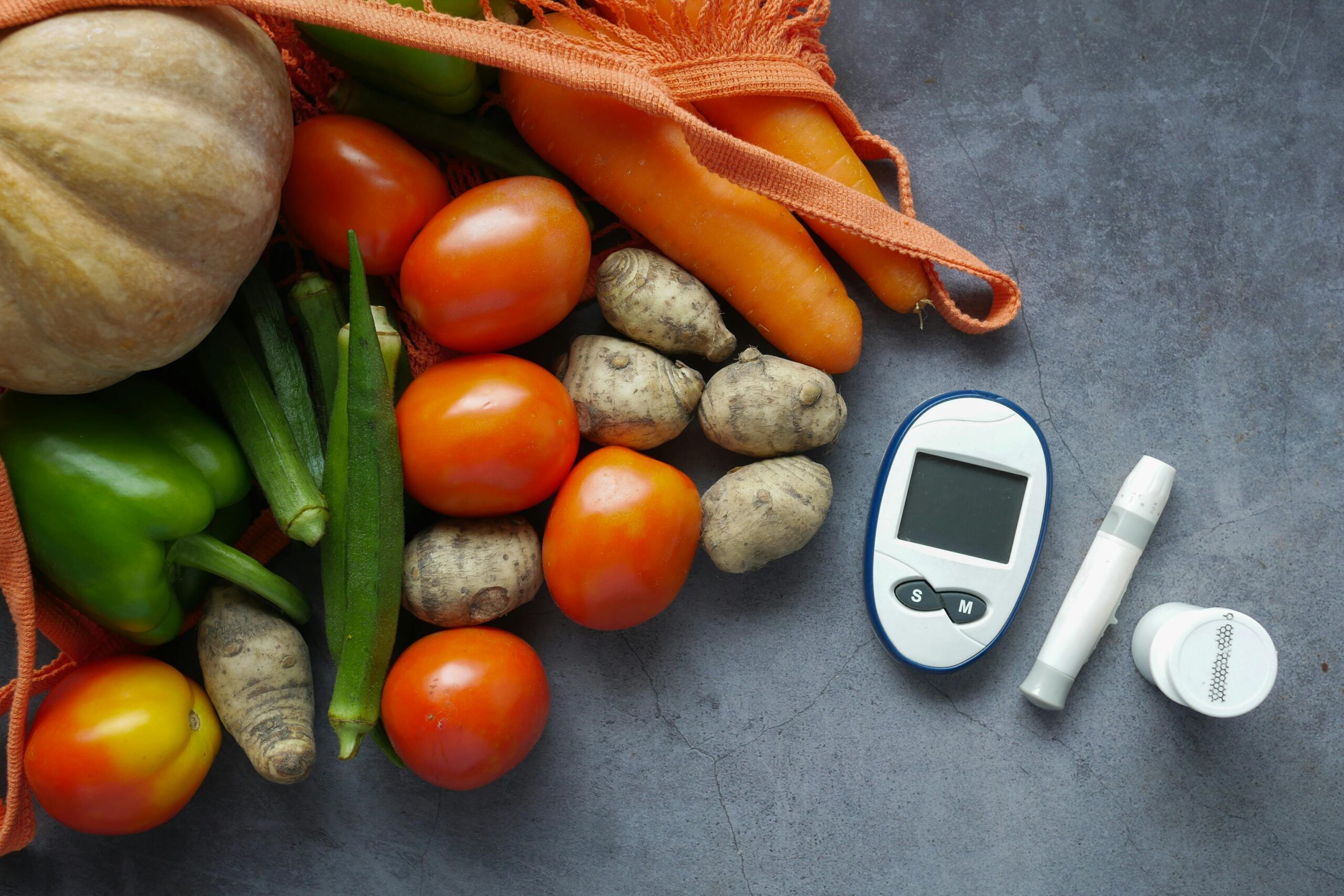 Vegetables and diabetes equipment