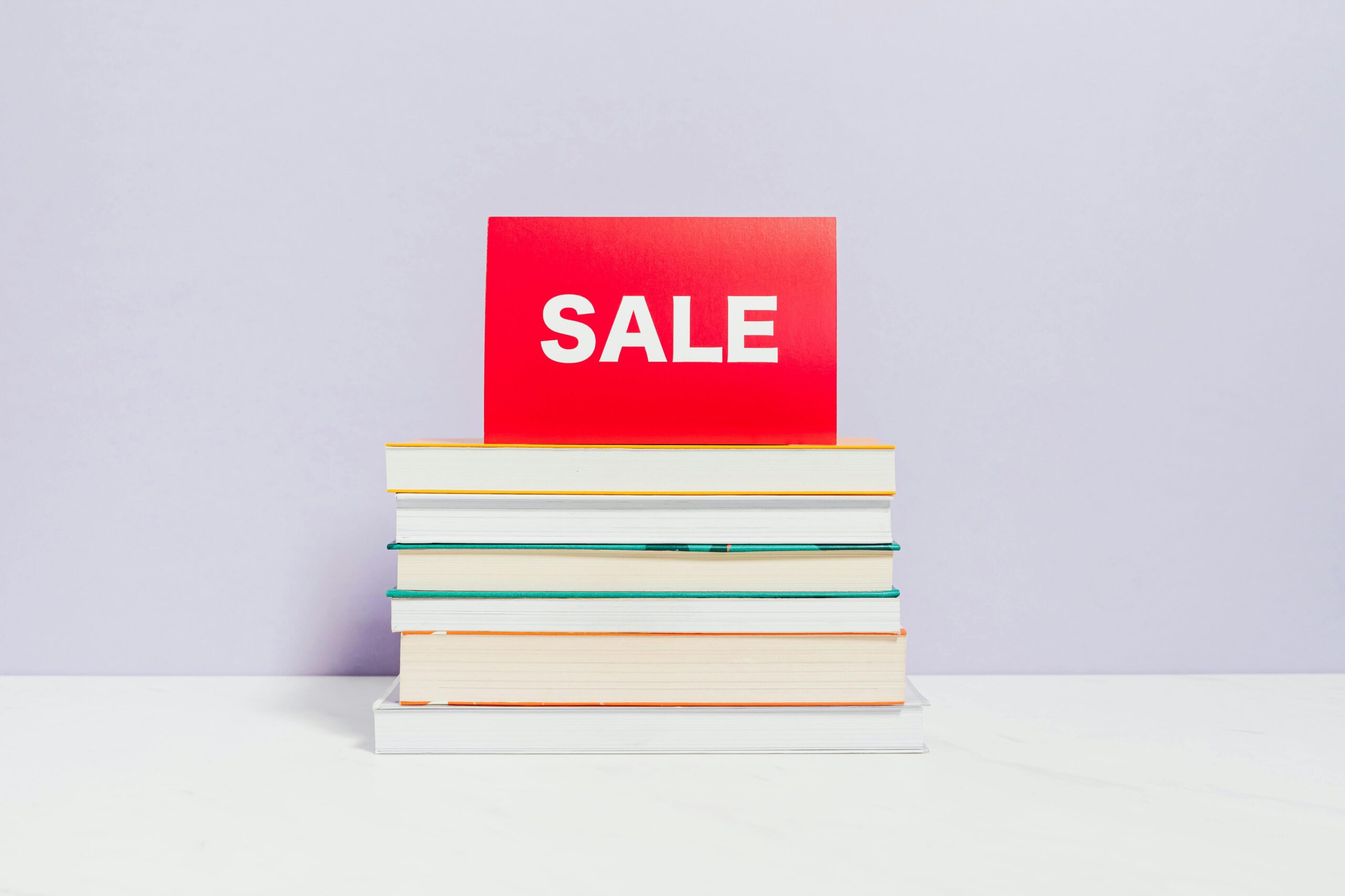Stack of books on sale
