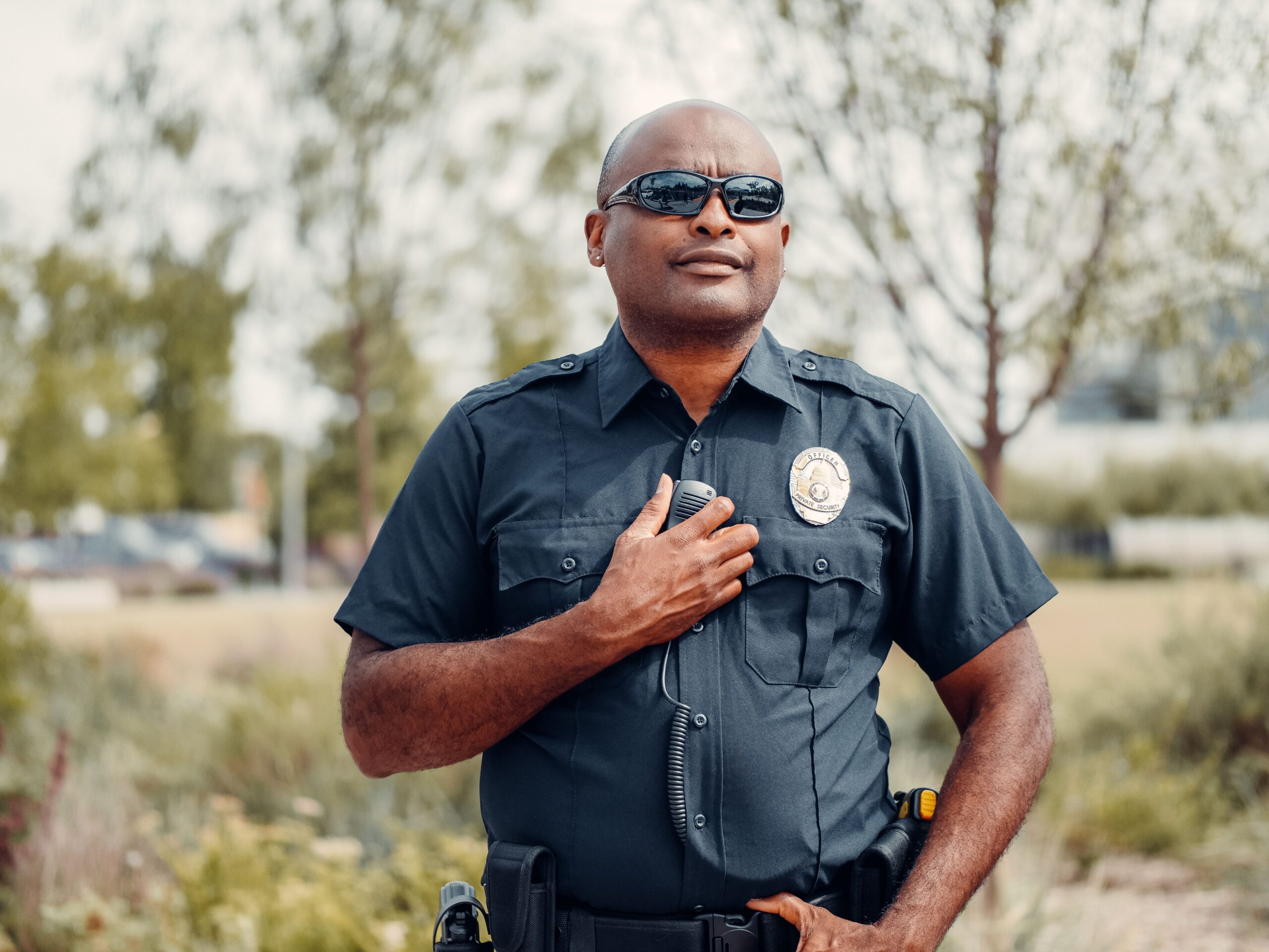 Man person sunglasses park